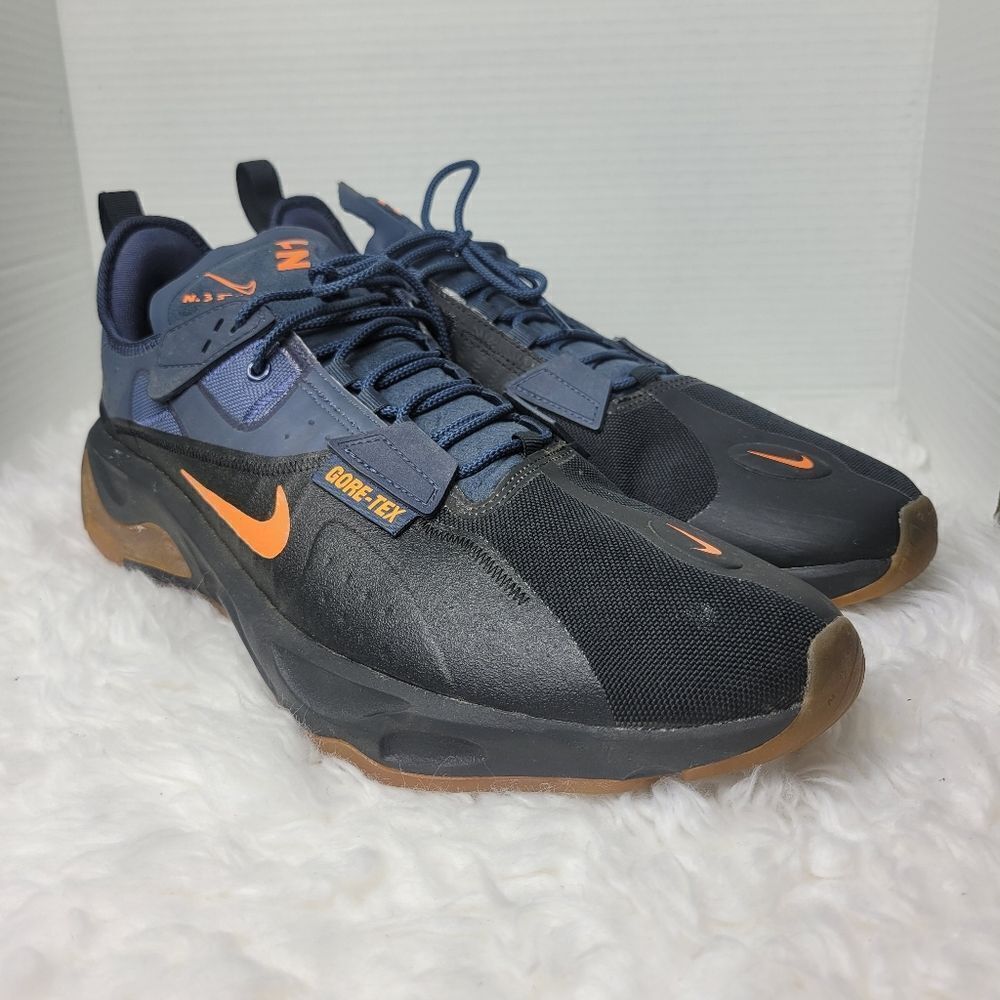 Nike React-Type GTX Gore-Tex Mens Shoes Sz 15 Black Orange Gum N.354 BQ4737-001